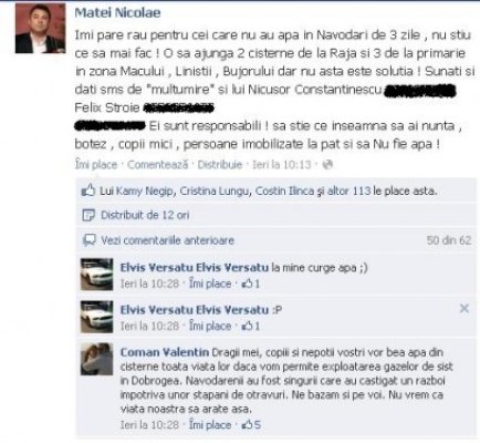 Matei, în război cu cei pe care îi consideră vinovaţi că nu e apă la Năvodari